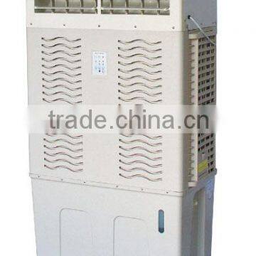 Movable evaporative air cooler