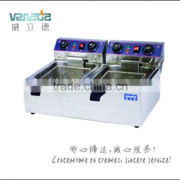 2-tank 2-basket electric fryers