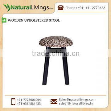 Natural Furnish Wooden Designer Stool for Sale