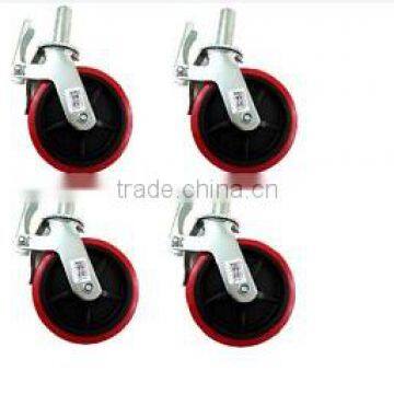 Rubber, PU, PP (with brake )scaffolding caster wheel