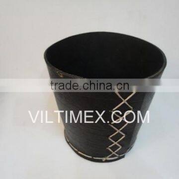 Rubber planter pot - Hand stitched and made of recycled car tyres