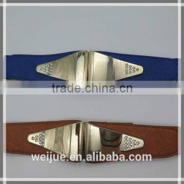 Elastic belt with diamonds for dress