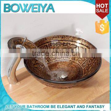 Foshan Exporter Top Quality Oil Rubbed Bronze Color Tinted Glass Sanitary Vessel