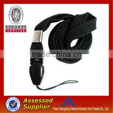 Cheap custom braided polyester tube lanyard