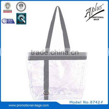 popular portable PVC women shopping bag bags with metal buckle