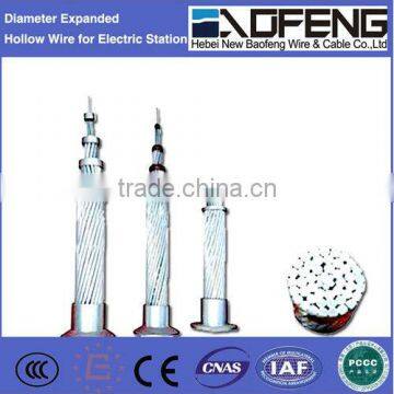 Diameter Expanded Hollow Wire for Electric Station