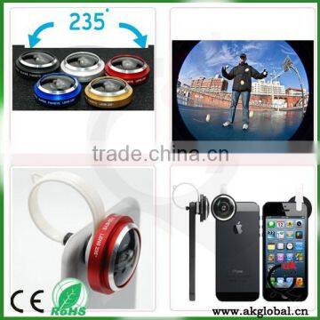 mobile phone photography camera lens 235 degree super fisheye lens for Huawei P8 max iPhone 6 Plus Samsung Galaxy S6 Egde