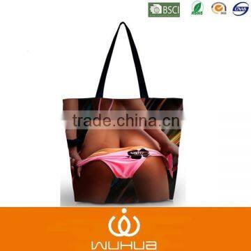 Sexy lady digital printing women tote handbag