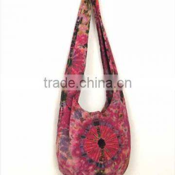 cotton canvas shoulder bags tie and die shoulder bags