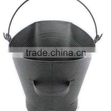 Metal coal bucket for fireplace