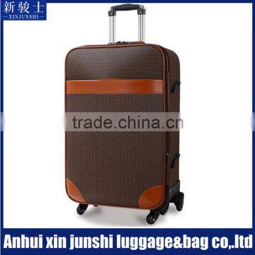 Factory Wholesale Heavy Duty Durable Outdoor Travel PU Cheap Luggage Bag Trolley