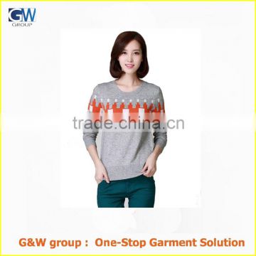 new design fashion o-neck sweater women