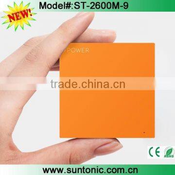 2015 NEW luanch credit card power bank,smart power bank,2600mah power bank