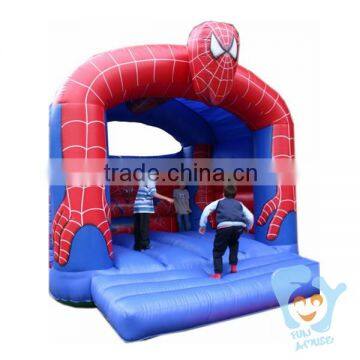 2016 new design 0.55mm pvc tarpaulin spiderman inflatable bounce house