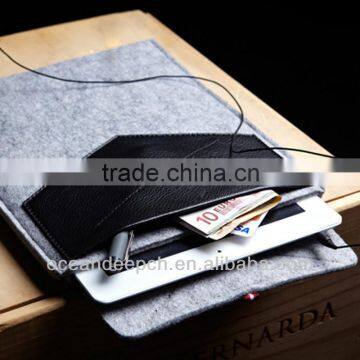 Envelope felt leather book case for ipad air new product 2014