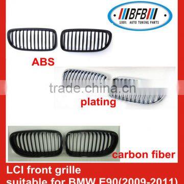 100% glossy black! real carbon fiber front grille for bmw e90 LCI 2009-2011