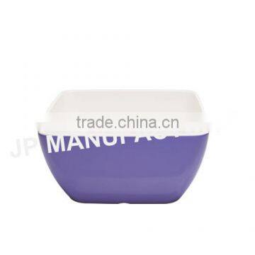 10" Double-colour Melamine square popcorn bowl