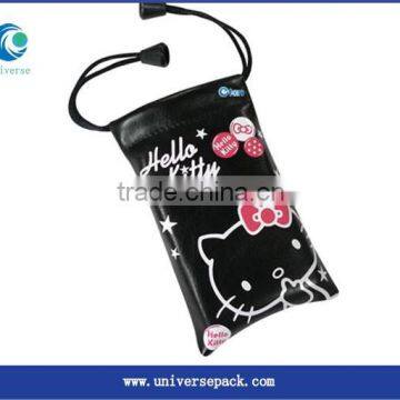 Wholesale printed pu drawstring gift bag