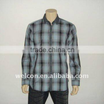 Men's casual plaid shirt