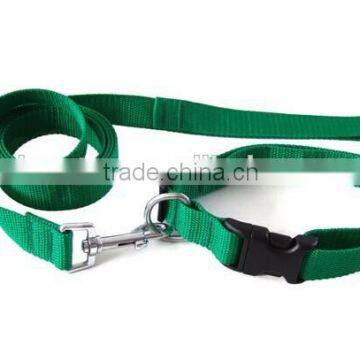 matched pure green dog lead and collar