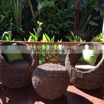 Handicraft Coffee set Water Hyacinth Furniture dining set