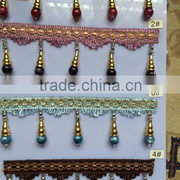 [YZLACE] Tassels Lace Curtains Wholesale 10096