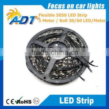 2016 Hot sale Waterproof 12V 5M flexible 5M 300led 5050 smd led strip for car