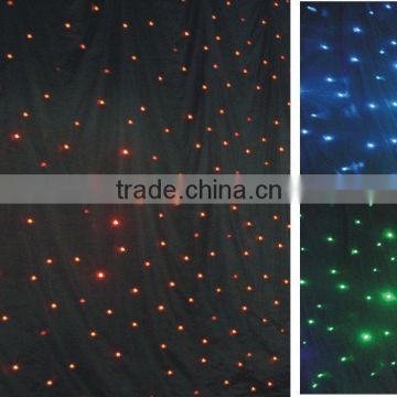 Starcloth, Star cloth, DJ Booth Deck Stand Curtain, Backdrop, Multi LED, DJ