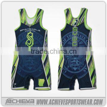 Full Sublimation Cheap Wrestling Singlet Reversible supported