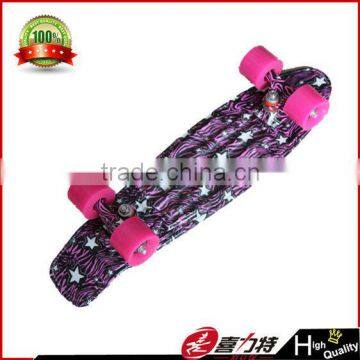 mini Plastic Skateboard retro deck water transfer