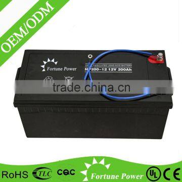 Low price solar system 1kw with battery 12v 200ah