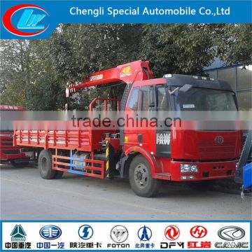 Best manufactures in China FAW 4x2 Good quality mobil mini crane for sale