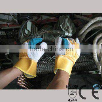 10.5" Premium Reinforced Palm Cow Split Leather Working Glove photo-3