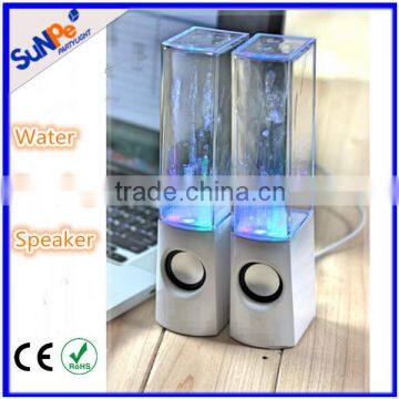 2016 Computer bluetooth speakers with dancing water LED flash light for desktop laptop