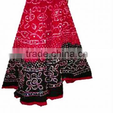 Ethnic Tie and dye Skirt with sequins Jaipur Bandhani skirt Indian skirt