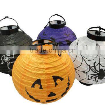 Halloween decoration round led paper lantern custom Chinese paper lantern