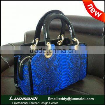 New fashion high-end genuine snake skin women handbag, woman bag brand luxury with large capacity from China manufactory