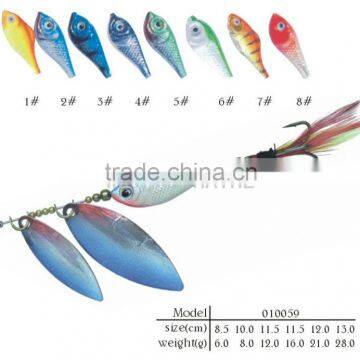 Spinner bait metal lure