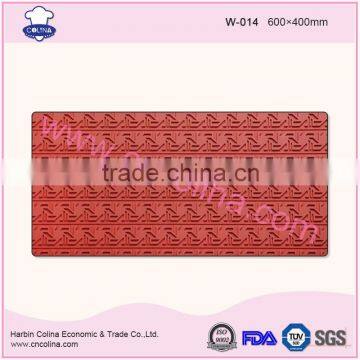 Food grade embossed cake side silicone relief baking mat