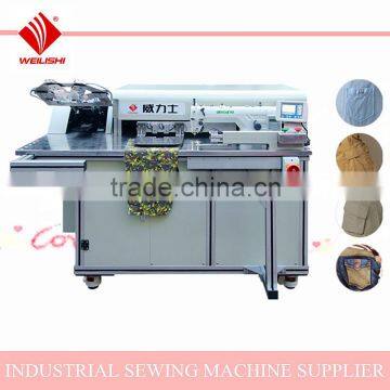 Fully automatic intelligent CNC no-iron patch pocket sewing machine