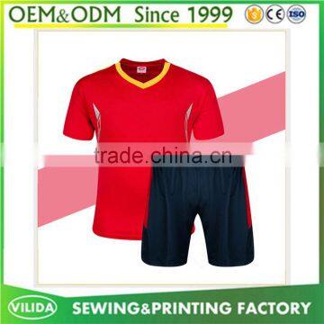 OEM service soccer uniforms cheap plain soccer jersey set soccer club classic training uniform