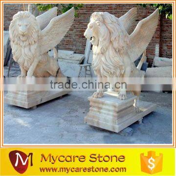 Natural Stone Granite Pair of lion Statue