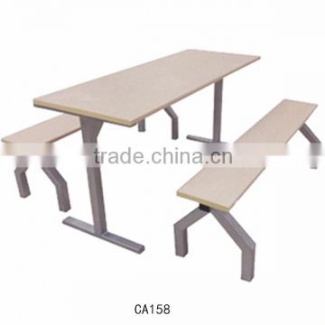 New arrival fast food furniture design Wood dining table and chair on sale CA158