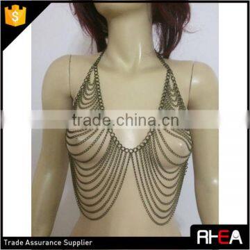 Bronze Color Sex Toy Jewelry ,Multi Vest Body Chain