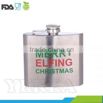 customized 5oz mini round hip flask stainless steel gift set