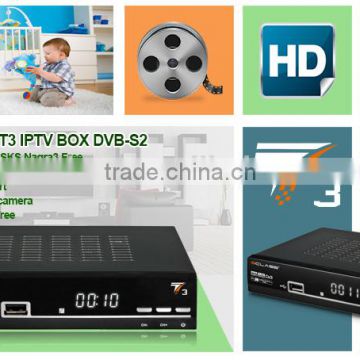 Hot sale in south America country ,sclass T3 satellite TV receiver support ethernet,DVB-S2,free IKS andsks