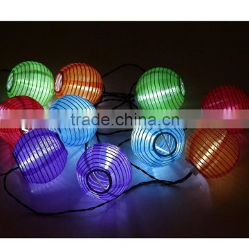 2016 New Year Christmas Holiday Solar Power 10LED Lantern String Fairy Party Light Multicolor