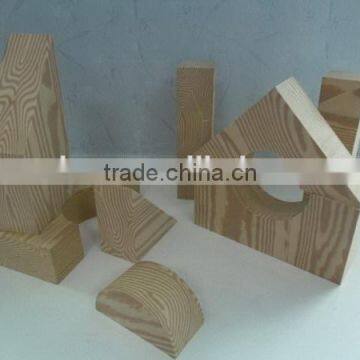 High Quality Non-toxic EVA Foam Cubic Small Wooden Like Grain Stacking Building Block Toys for Children photo-5