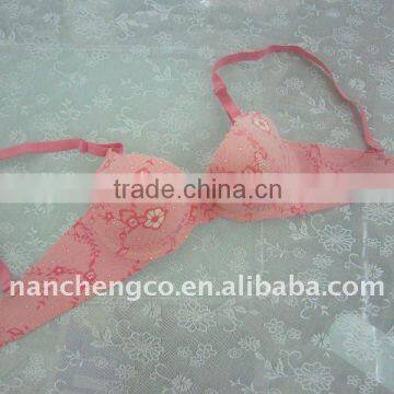 new fashion pink flower bra for girls