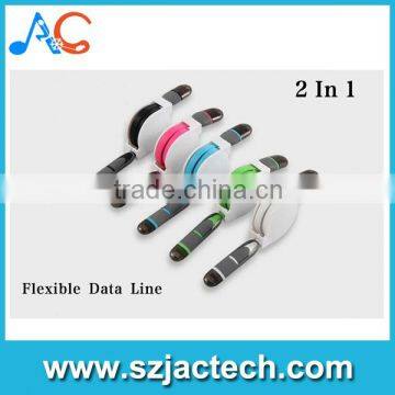 Colorful Retractable Micro USB Cable for Android /for Iphone